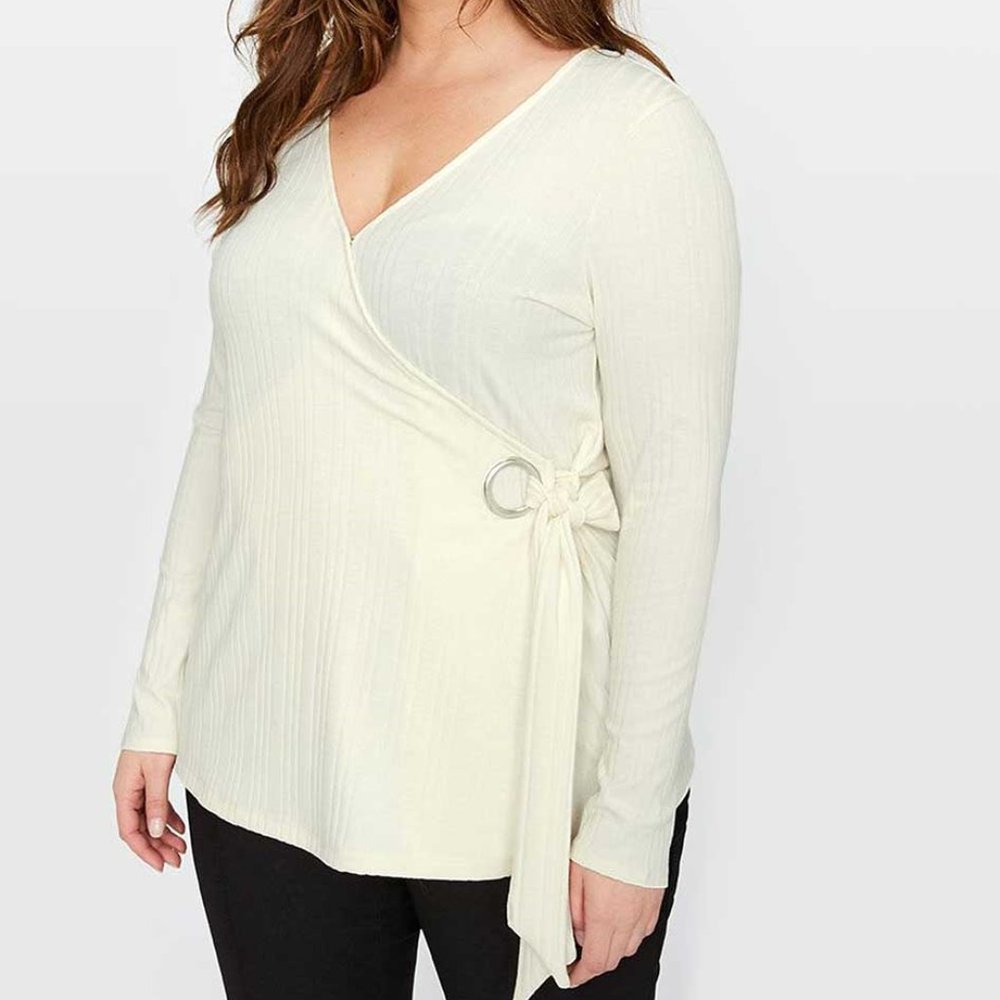 Michel Studio Faux Wrap top